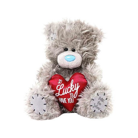 Мишка Тедди Me to you с красным сердцем So Lucky to Have You 18 см (G01W3817)