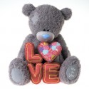 Мишка Тедди Me to you с буквами LOVE в руках 70 см (G01W3344)