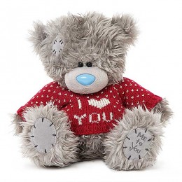 Мишка Тедди в красном свитере I Love You 20 см (G01W3720)