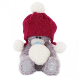 Мишка Teddy в красной шапочке со снежком 18 см (G01W3303)