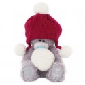 Мишка Teddy в красной шапочке со снежком 18 см (G01W3303)