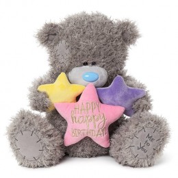 Тедді до дня народження із зірочками Happy Birthday 34 см (APS01004)