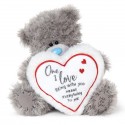Тедді з білим серцем One I love 22 см  (AP901087)