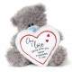 Тедді з білим серцем One I love 22 см  (AP901087)