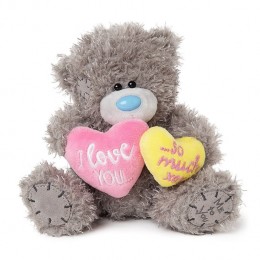 Ведмедик Тедді з двома сердечками I Love You So Much 15 см (AP701079)