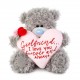 Мишка Тедди с розовым сердцем Girlfriend I Love You 19 см (VP901014)