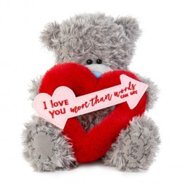 Медвежонок Тедди с сердцем и стрелой I Love You 19 см (VP901015)