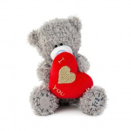 Тедді з м'яким червоним сердцем I Love You 10 см (VP401018)