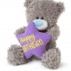 Тедді з зіркою в лапках Happy Birthday 10 см (AP401012)