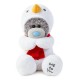 Тедді в костюмі сніговика 13 см (XP501014)