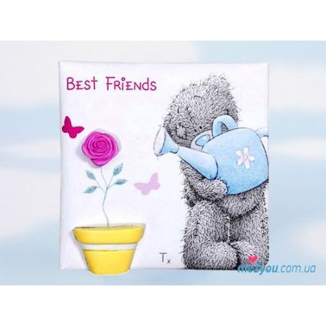 Магнит Me to you Best friends- медвежонок поливает цветочек (G01Q0484)