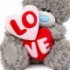 Тедді з двома серцями LOVE (VPX22001)
