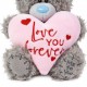 Тедді з рожевим сердечком Love You Forever 18 см (VP722001)