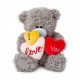 Ведмедик Тедді тримає три серця I Love You 15 см (AP701113)
