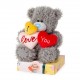 Ведмедик Тедді тримає три серця I Love You 15 см (AP701113)