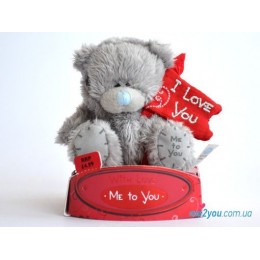 Мишка Teddy с флагом I love you (G01W1703)