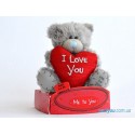 Мишка Me to you держит красное сердце I love you (G01W1721)