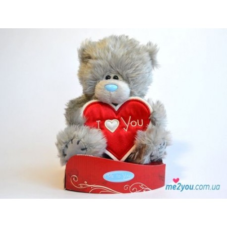 Мишка Me to you с сердцем-плакатом I love you (G01W2028)