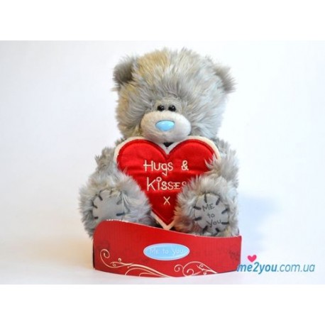 Мишка Me to you с сердцем-плакатом Hugs and kisses (G01W2029)