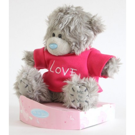 Мишка Тедди в розовой футболочке I love you (G01W2248)