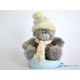 Мишка Тедди в шапочке и шарфике (G01W2012)