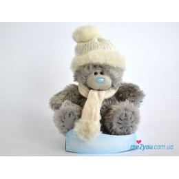 Мишка Тедди в шапочке и шарфике (G01W2012)