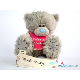 Мишка Me to you в футболочке со словами Friends always (G01W1832)