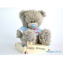 Мишка Teddy в футболочке со словами Happy Birthday (G01W1690)
