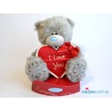 Мишка Тедди с сердцем-плакатом I love you (G01W2034)