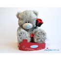 Мишка Тедди держит красную розочку (G01W2039)