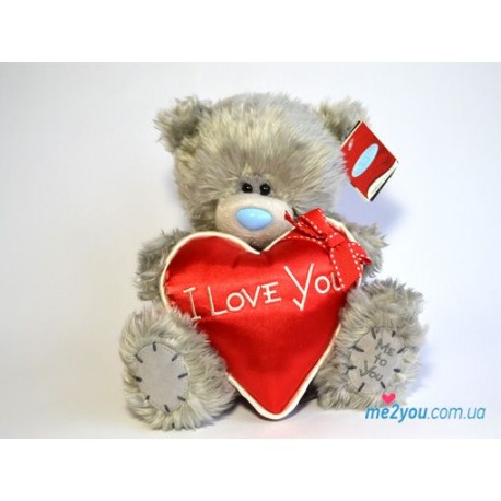 Мишка Тедди с красным сердечком I love you (G01W2045)