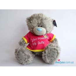 Мишка Тедди в футболочке You make me smile (G01W2095)