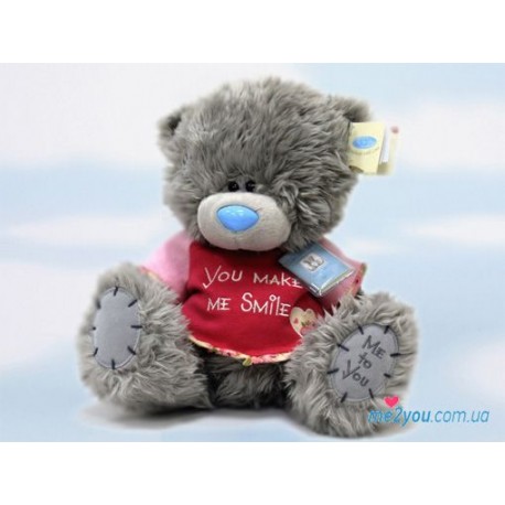 Мишка Me to you в футболочке You make me smile (G01W1683)