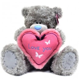 Мишка Тедди держит сердце I love you 41 см (G01W3040)