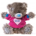 Мишка MTY в футболке I love you 20 см (G01W3045)