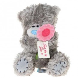 Мишка Тедди Me to you держит цветок с надписью Just for you 18 см (G01W3165)