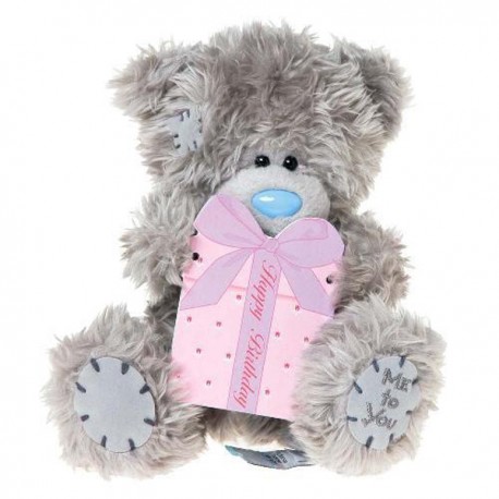 Мишка Me to you держит табличку Happy birthday 18 см (G01W3166)