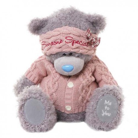 Мишка MTY в розовых свитере и повязке Someone special 40 см (G01W3280)