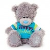 Мишка Teddy держит гирлянду Happy Birthday 18 см (G01W1689)
