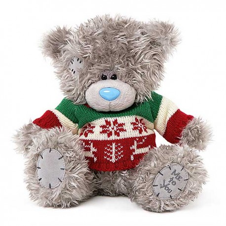 Мишка Me to you в джемпере изображающем Рождество 23 см (G01W3722)