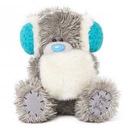 Мишка Тедди Me to you в белой муфте и голубых наушниках 20 см (G01W3753)