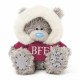 Мишка Тедди Me to you в розовой кофточке с капюшоном BFF 18 см (G01W3764)