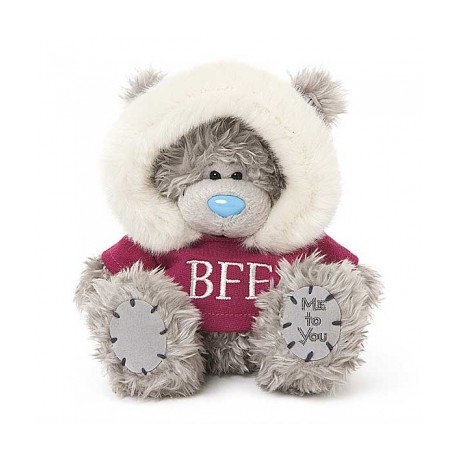 Мишка Тедди Me to you в розовой кофточке с капюшоном BFF 18 см (G01W3764)