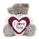 Мишка Митую с сердцем в руках I love you 23 см (G01W3769)