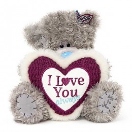 Мишка Митую с сердцем в руках I love you 23 см (G01W3769)