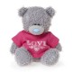 Мишка Тедди в красной рубашке с надписью LOVE 10 см (G01W3559)