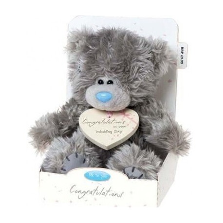 Мишка Me to you с сердцем ко Дню свадьбы 18 см (G01W2273)