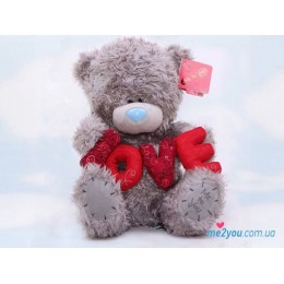 Мишка Тедди с объмным "LOVE" (G01W1713)