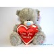 Мишка Тедди с атласным сердцем Love you forever (G01W2050)