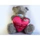 Мишка Тедди с атласным сердцем I love you this much (G01W2099)